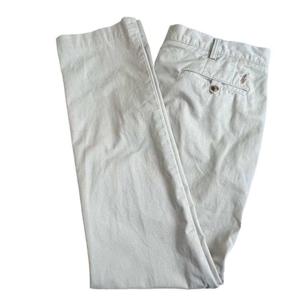 Polo Ralph Lauren‎ Mens Beige Mid Rise Straight Leg Twill Chino Pants 38 X 33